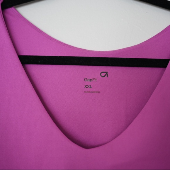 GapFit Womens XXL Athletic Dress with Bike Shorts Pockets Bright Pink Tank NWOT - Picture 2 of 14